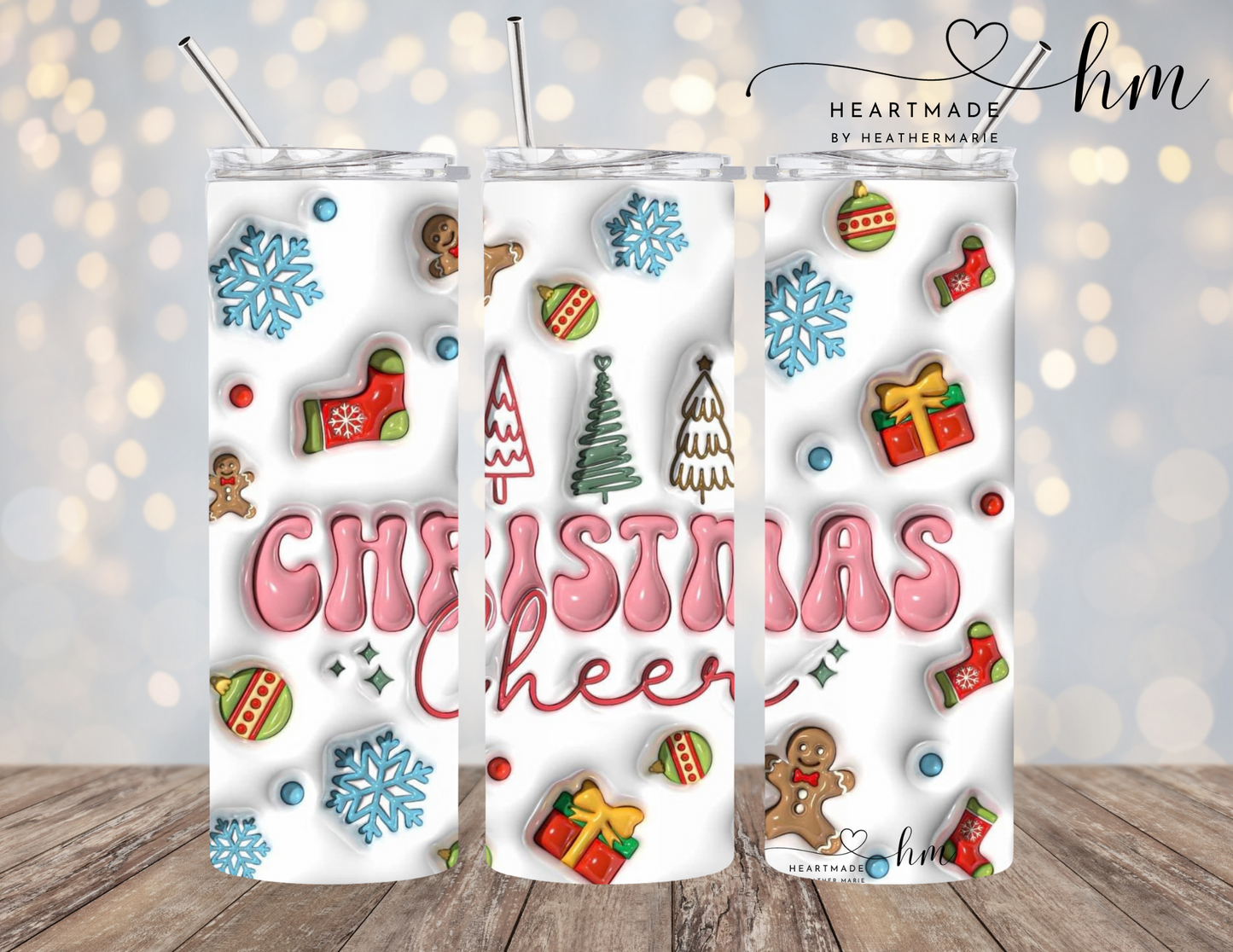 Christmas Cheer 3D Tumblers