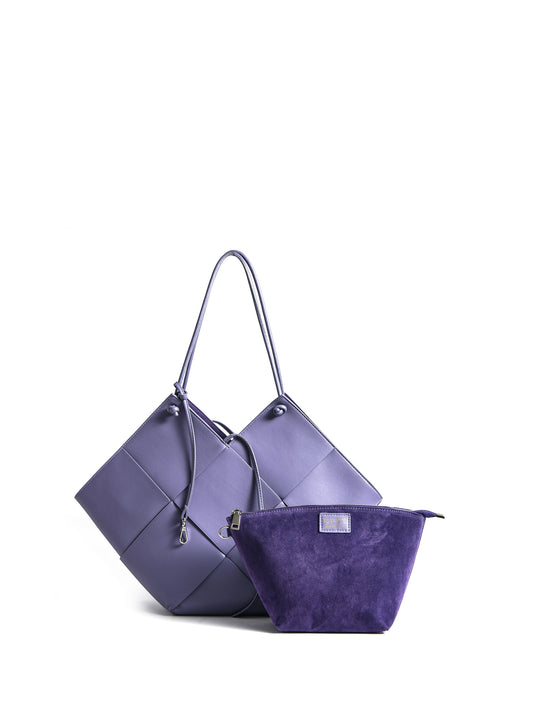 Taylor Contexture Leather Bag, Taro Purple