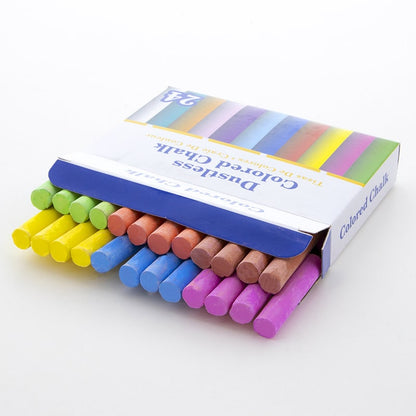 Dustless Assorted Color Chalk (24/Box)