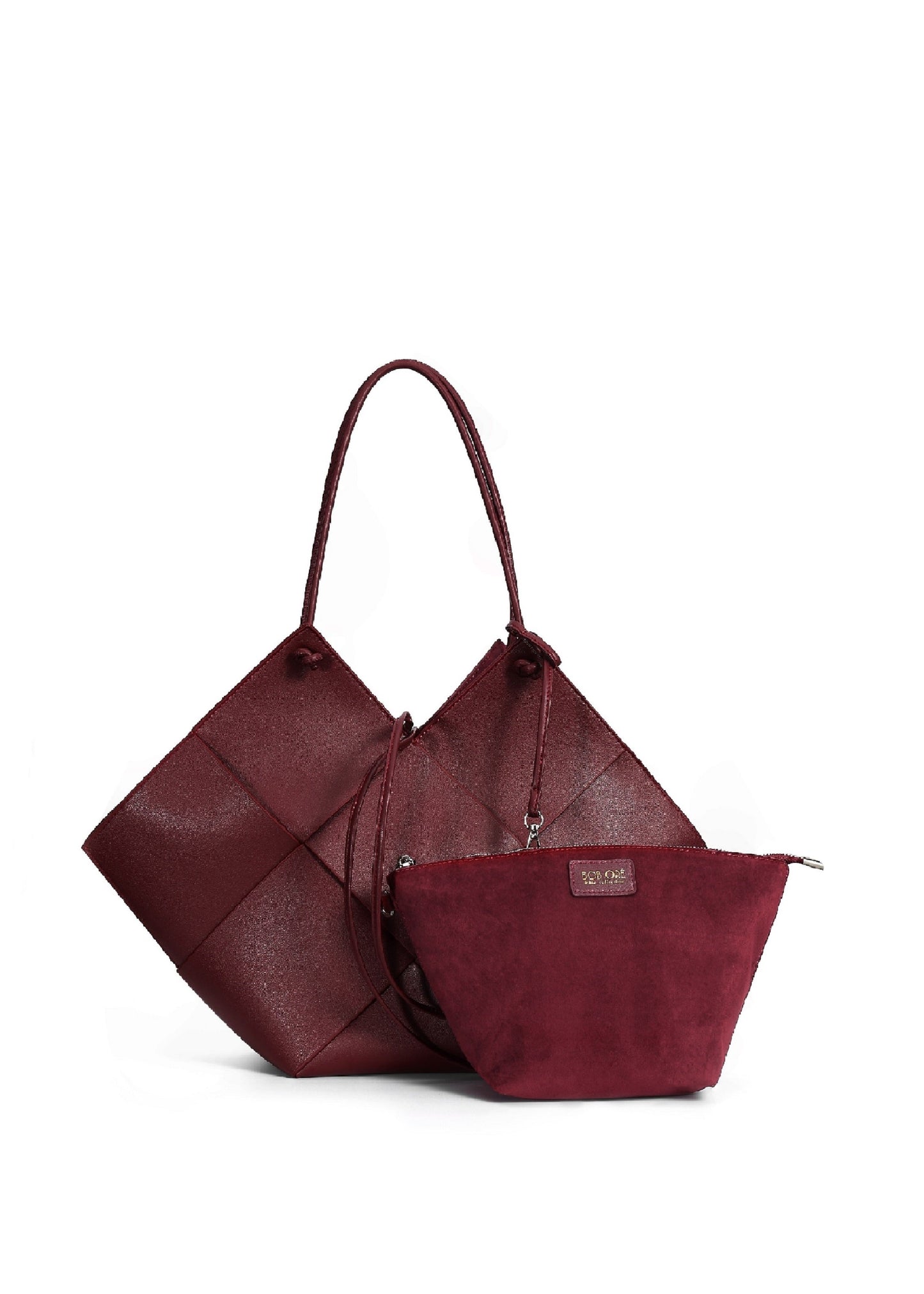 Taylor Contexture Leather Bag, Plum (Bungundy)