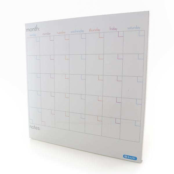 14" x 14" Magnetic Dry Erase Calendar Tile