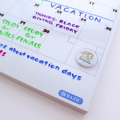 14" x 14" Magnetic Dry Erase Calendar Tile