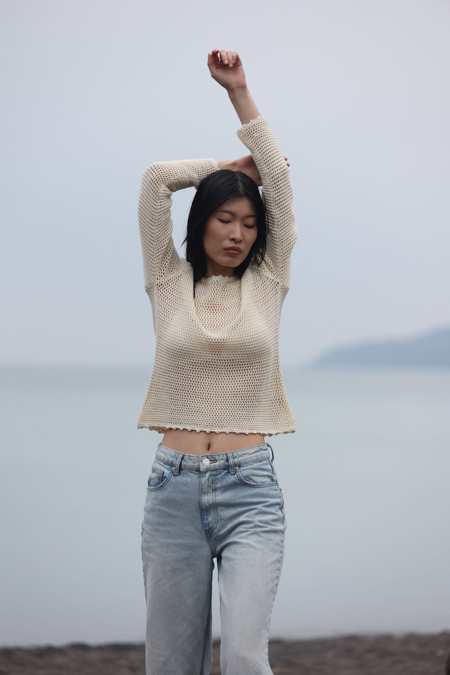 Cotton Crochet Sweater