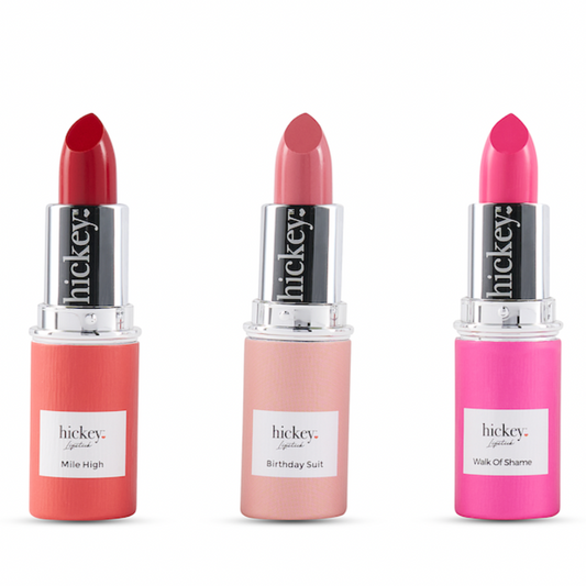 Hickey Lipstick The Essentials Refill Collection - Mile High, Walk of Shame, Birthday Suit