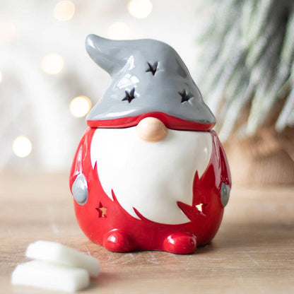 Red and Grey Christmas Gonk Oil/ Wax Burner Tea Light