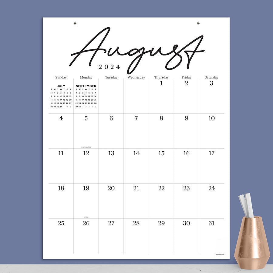 July 2024 - June 2025 Large Art Poster Wall Calendar