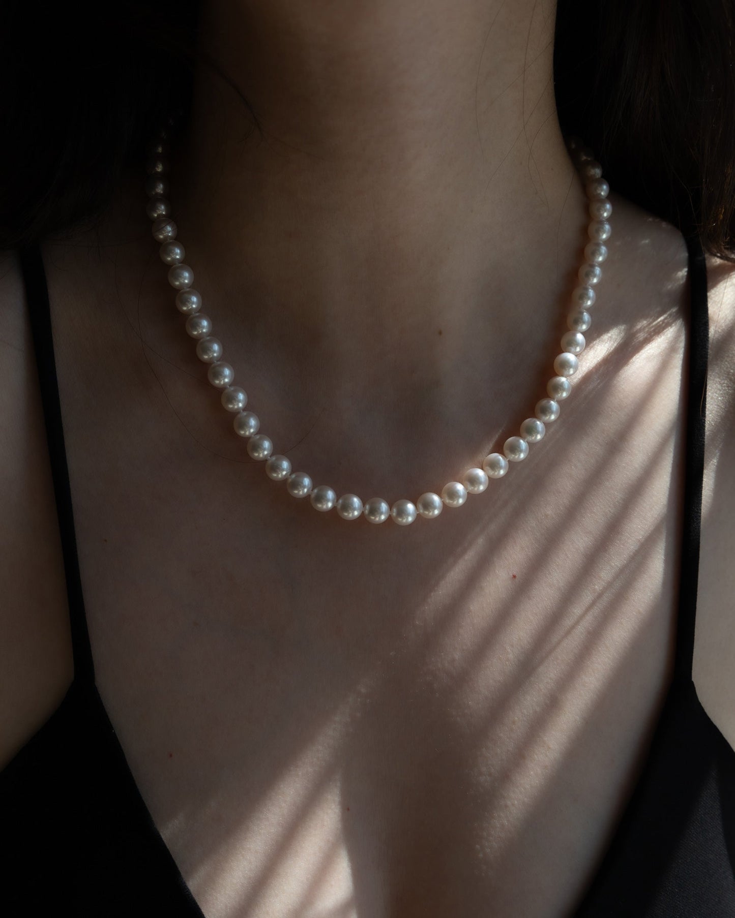 Classic Akoya Pearl Necklace 14K Gold