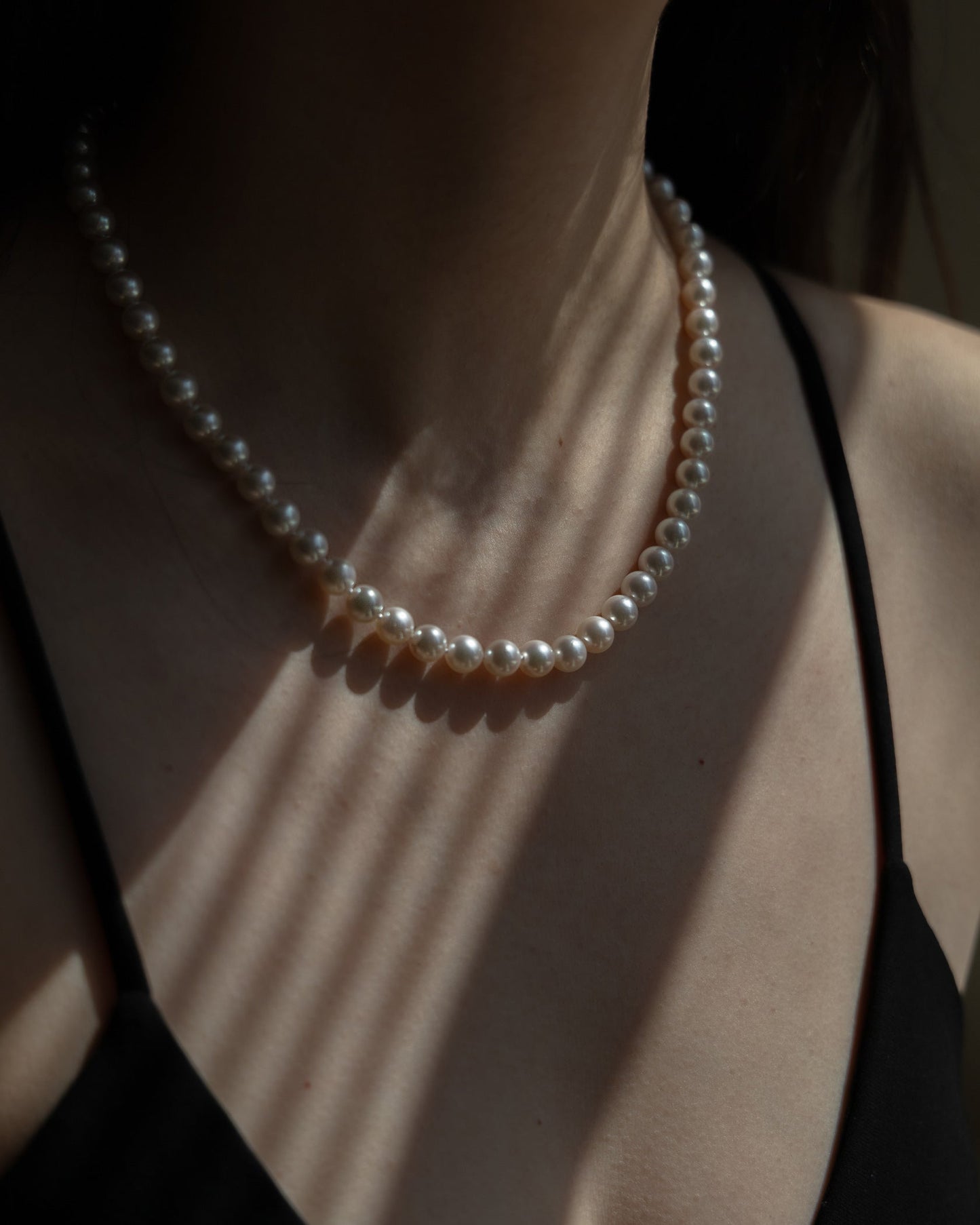 Classic Akoya Pearl Necklace 14K Gold