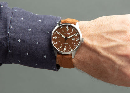 Arvo Rove Field Watch - Buckeye Brown