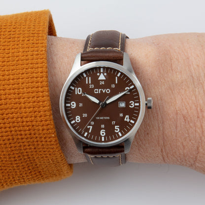 Arvo Rove Field Watch - Buckeye Brown