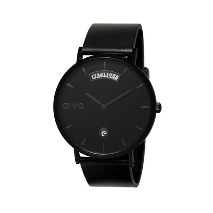 Arvo Black Awristacrat Watch - Black Band