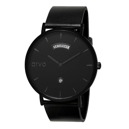 Arvo Black Awristacrat Watch - Black Band