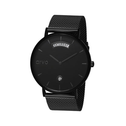 Arvo Black Awristacrat Watch - Black Band