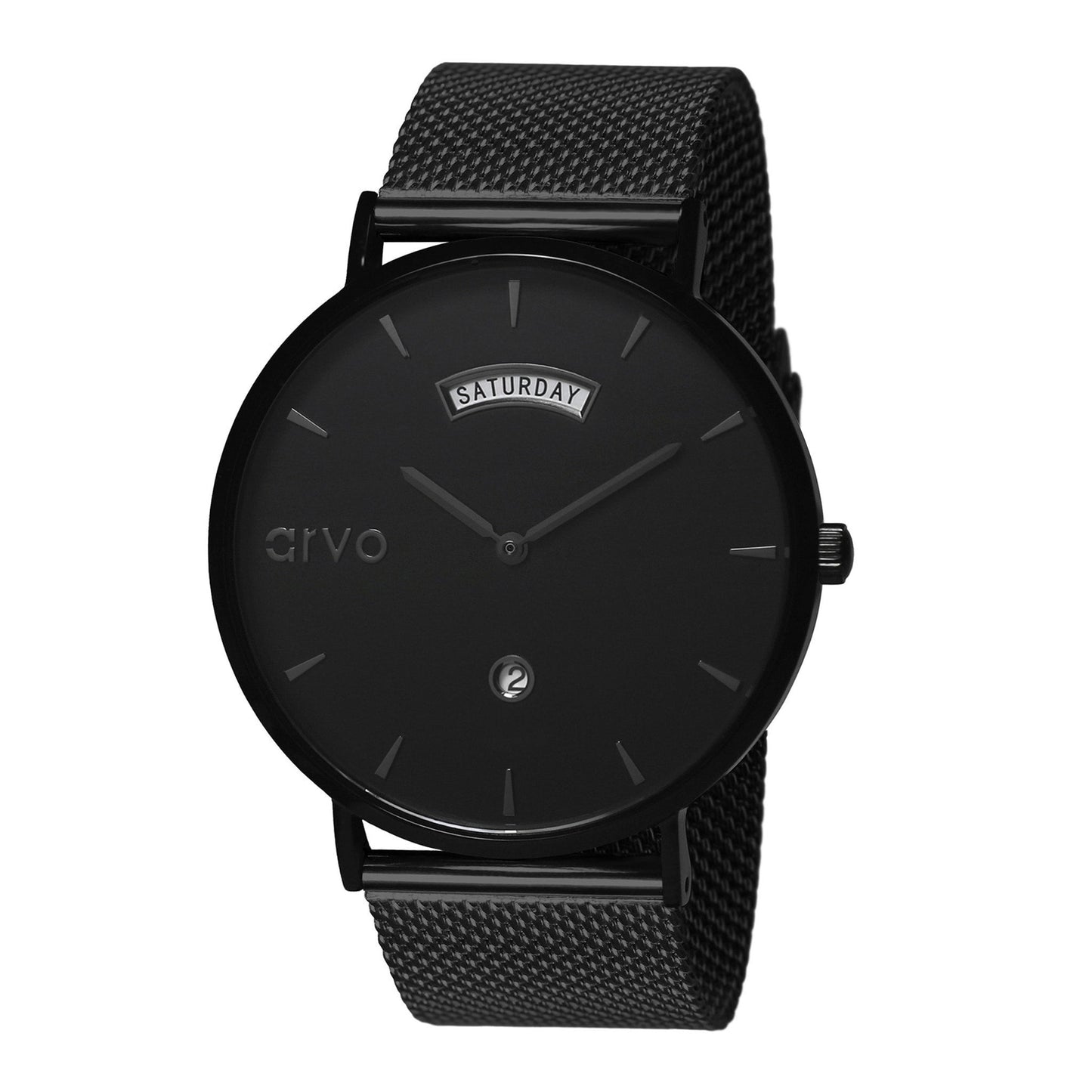 Arvo Black Awristacrat Watch - Black Band