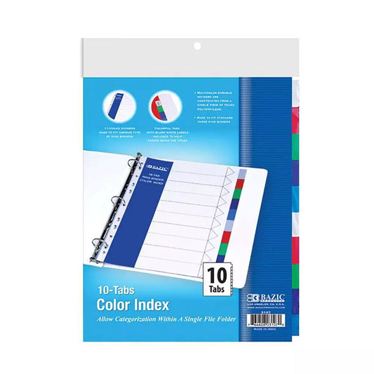 Dividers w/ 10-Color Tabs