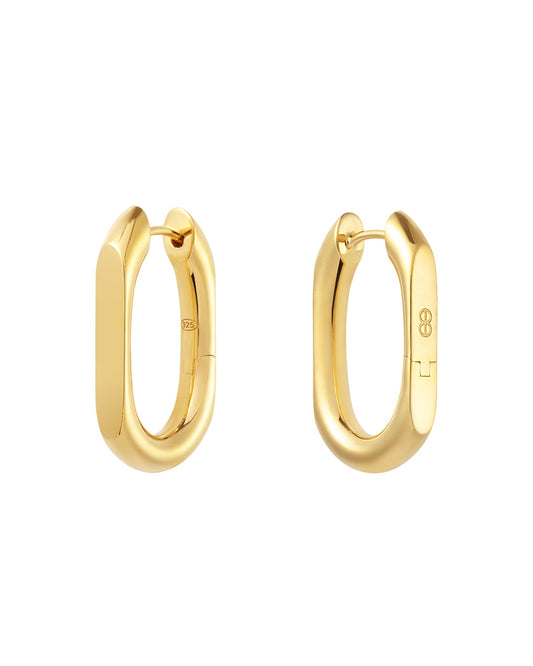 Port L. Hoop Earrings Gold