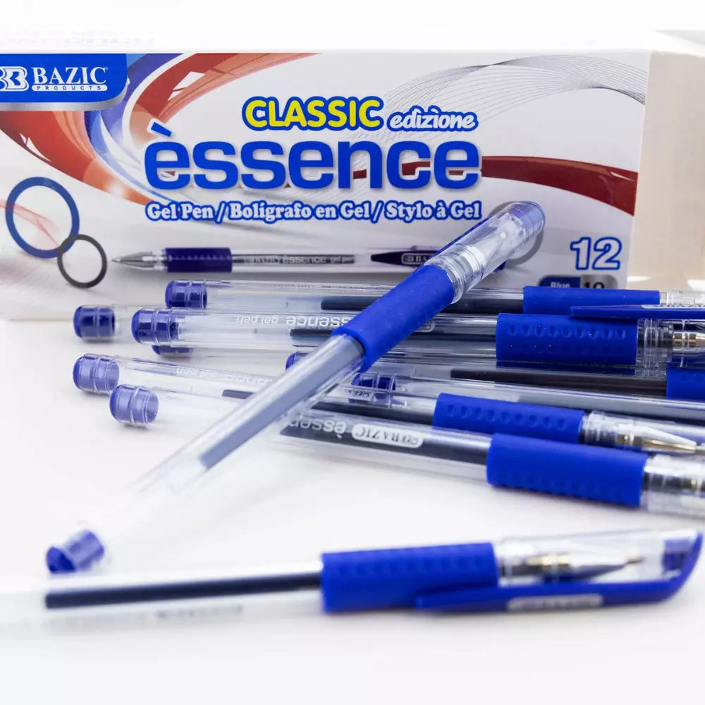 Essence Gel Pen Blue w/ Cushion Grip (12/Box)