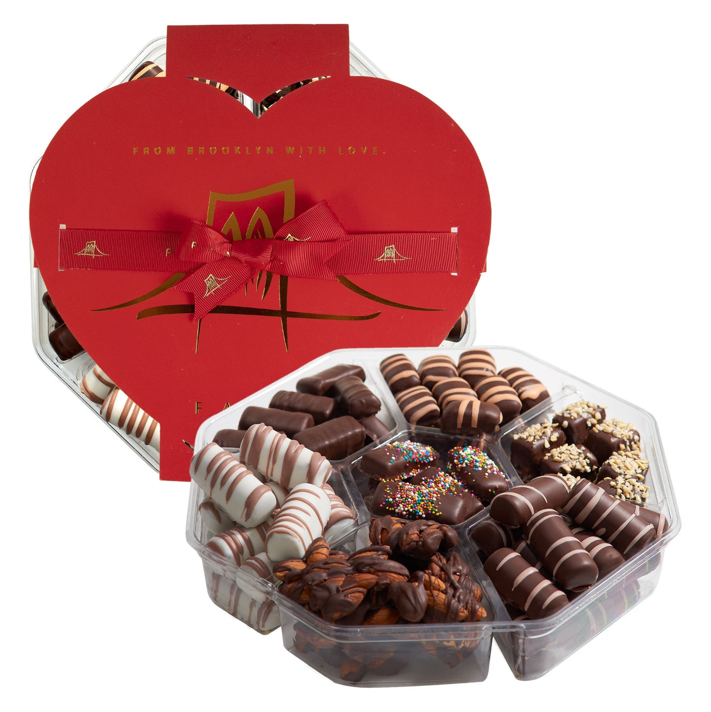 Valentine's Day Handcrafted Chocolate Gift Assortment - Kosher, Dairy Free  (1.75Lb)