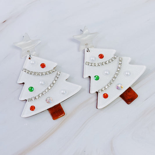 Winter Wonderland Christmas Tree Earrings