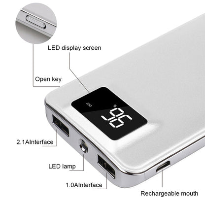 20000mAh External Battery Power Bank Dual USB With LED Flashlight