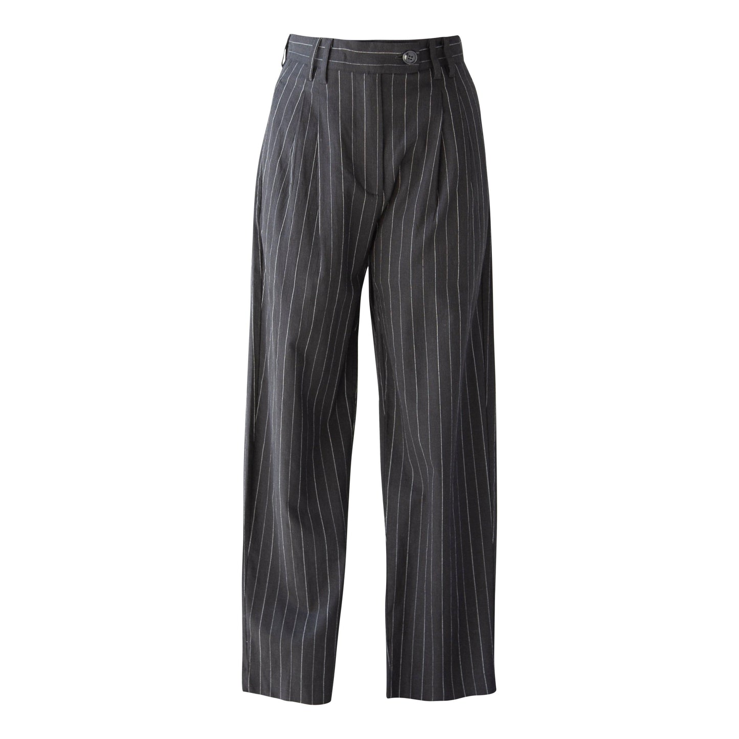 Black Pinstripes Suit Pants