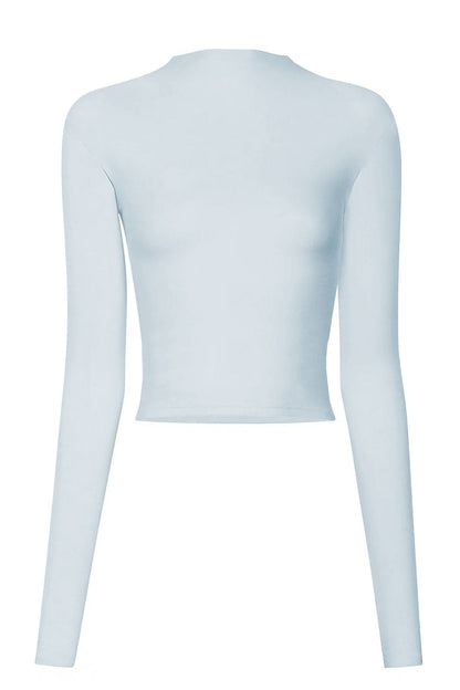 Mock-neck Long Sleeve Top