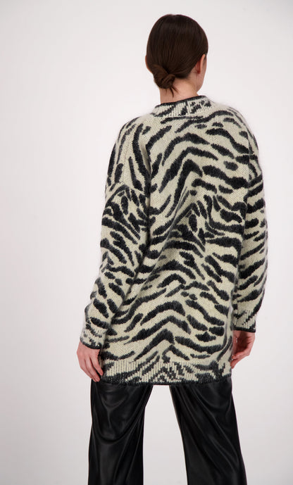 Mohair Zebra Cardigan