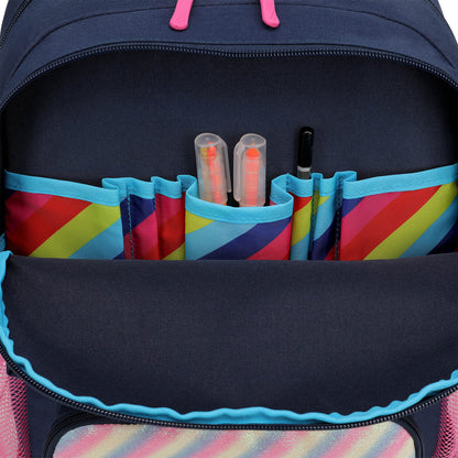 Kids Backpack for School | Retro Rainbow | 16" Tall