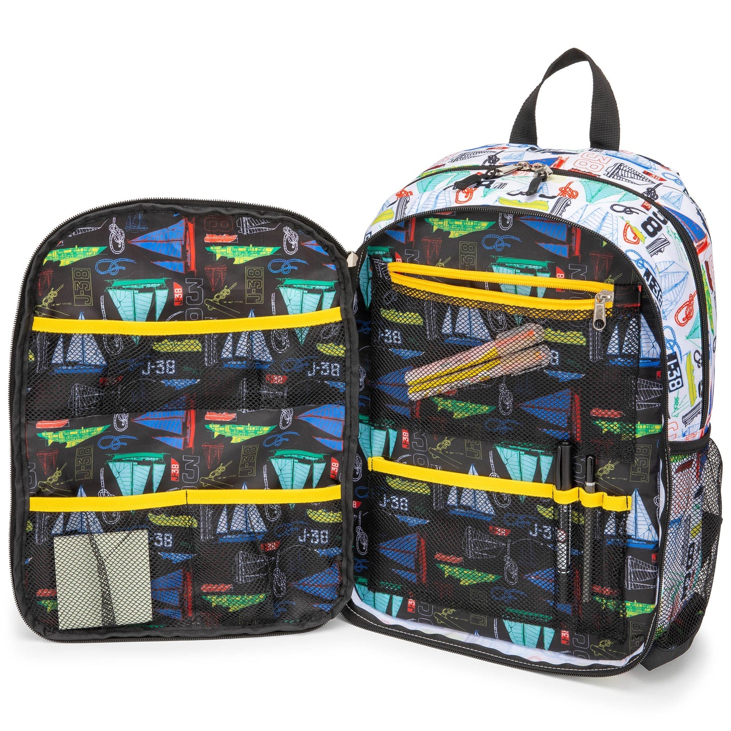 Kids Backpack for School | Sailboats | 16" Tall