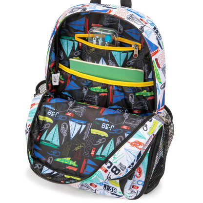 Kids Backpack for School | Sailboats | 16" Tall