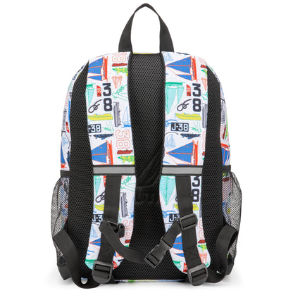 Kids Backpack for School | Sailboats | 16" Tall