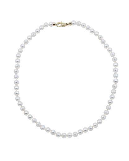 Classic Akoya Pearl Necklace 14K Gold