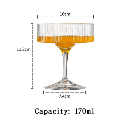 Flower Ribbed Drink Glass - 2 PCS Set