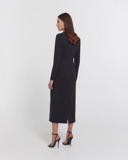 Darcy Knotted Dress Black