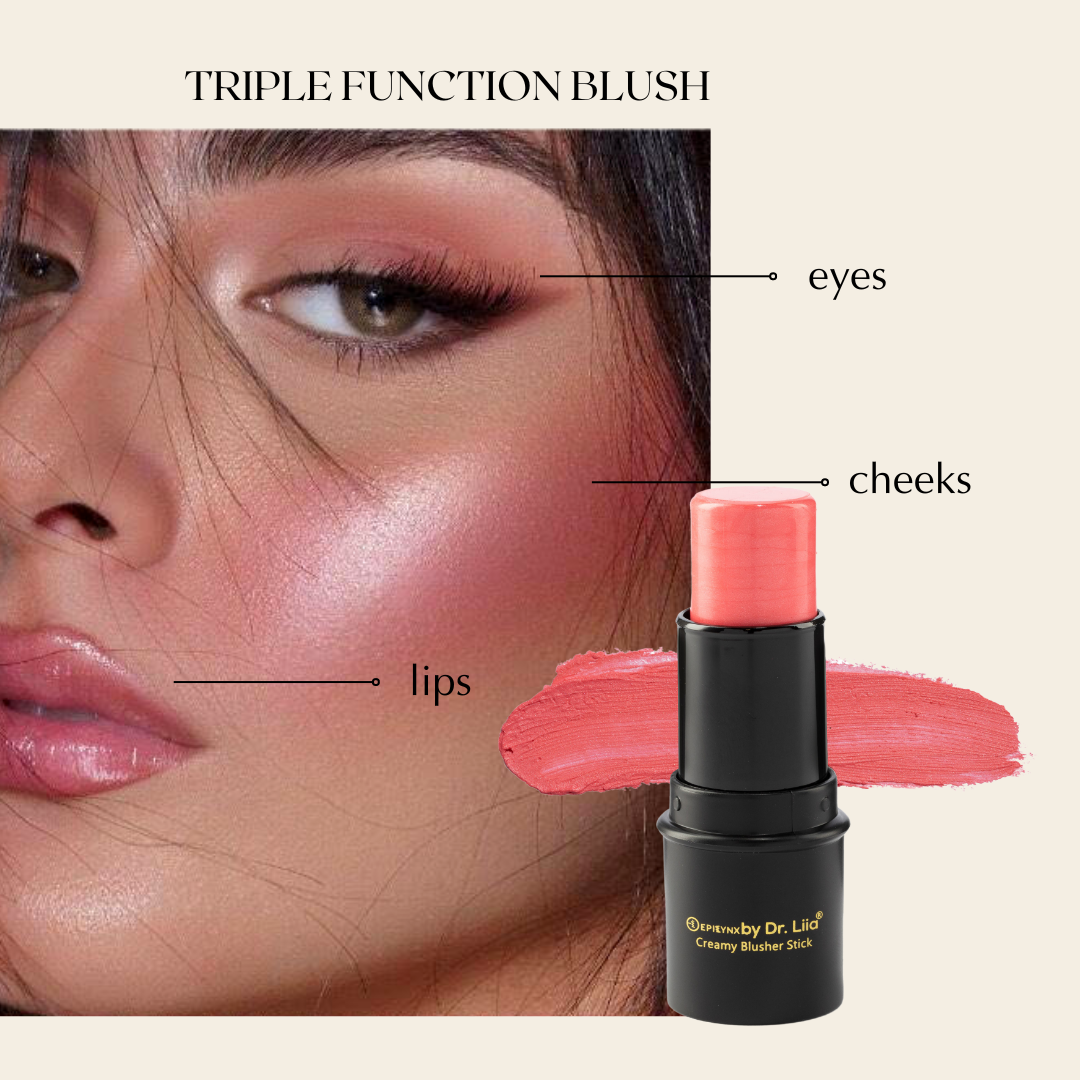 Compact Blush Stain Stick for Cheeks, Lips, Eyes