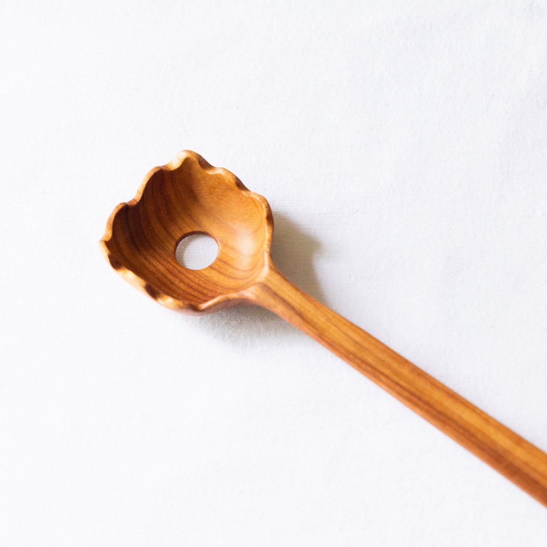 Hand Carved Spaghetti Spoon