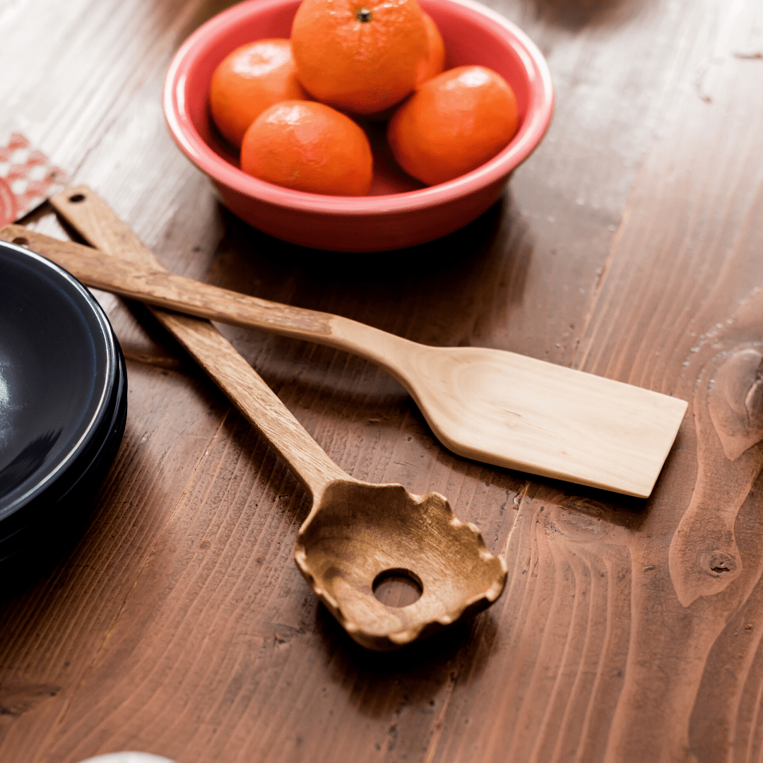 Hand Carved Spaghetti Spoon