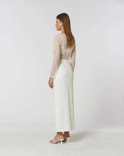 Valentina Cargo Skirt White