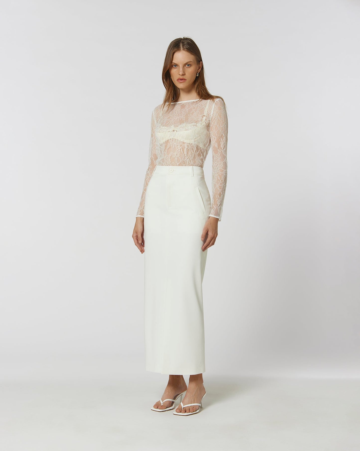 Valentina Cargo Skirt White