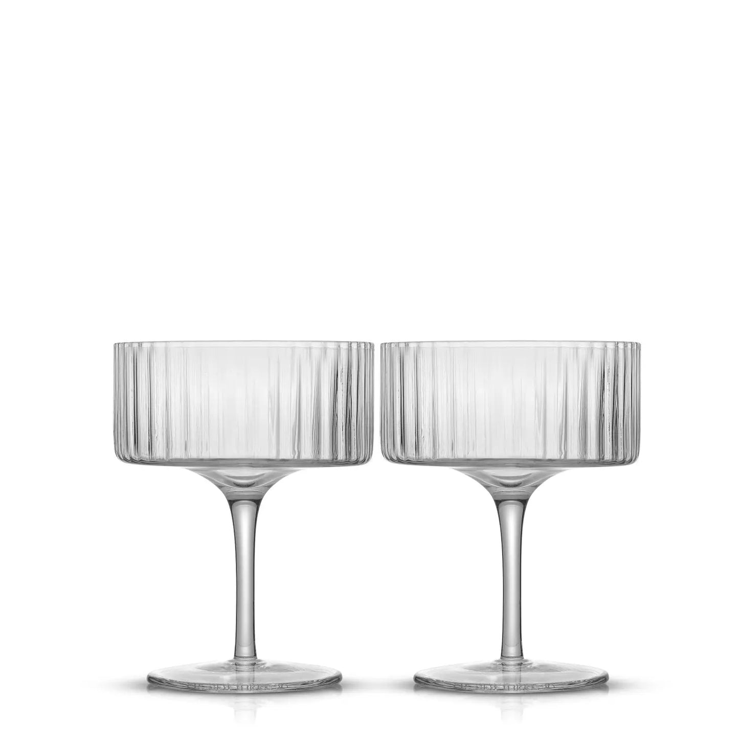 Ribbed Martini Coupe Glass - Set of 2