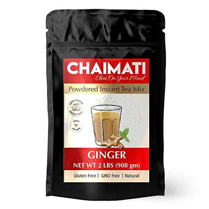 ChaiMati- Ginger Chai Latte - Powdered Instant Chai Tea Premix, 2 lbs Jar