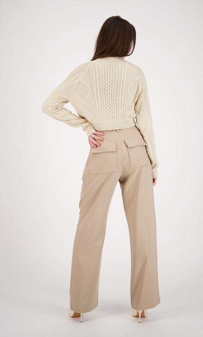 Wide Leg Pleated Pant