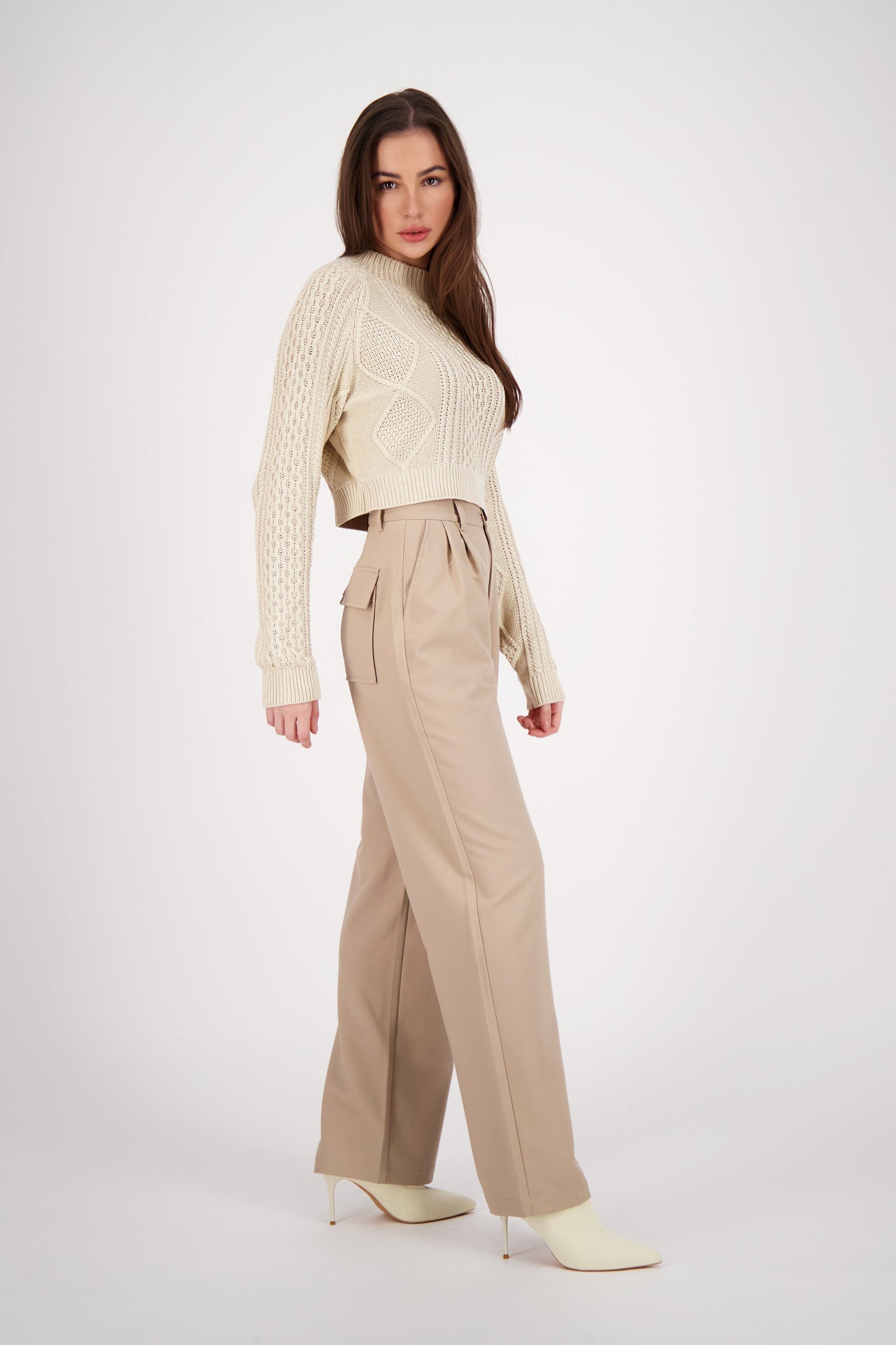 Wide Leg Pleated Pant