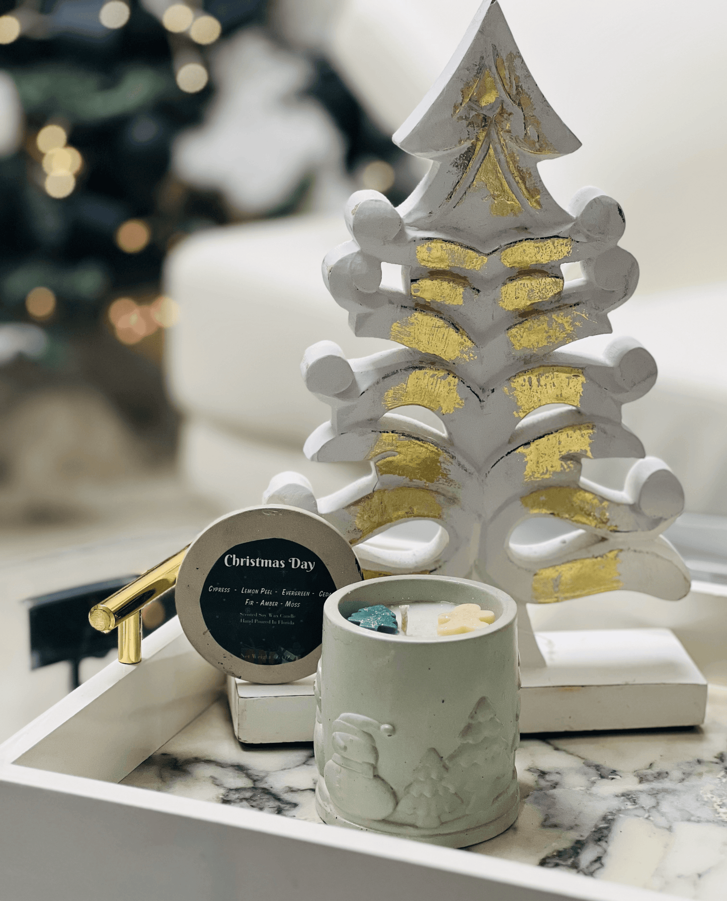 Christmas Day concrete Candles