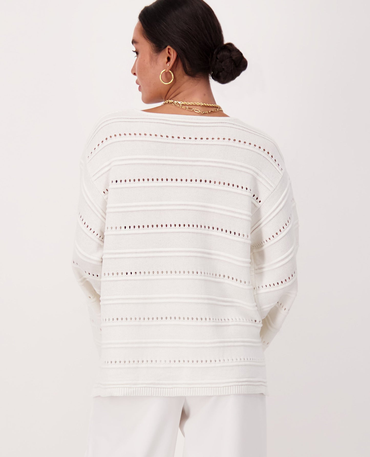 Cotton Cashmere Wide Arm Sweater