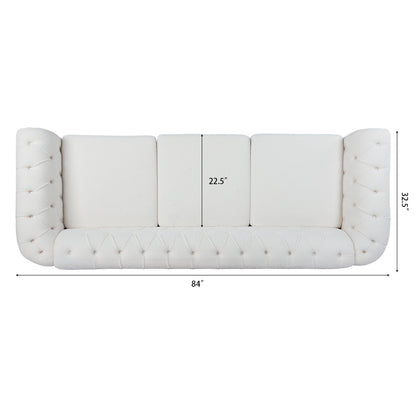 Rolled Arm Chesterfield 3 Seater Sofa