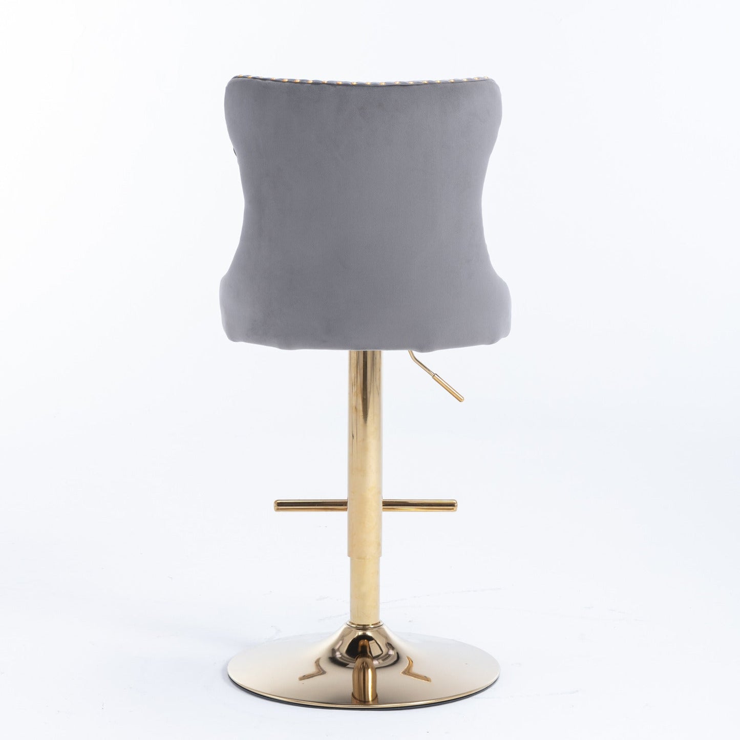 Set of 2 Modern A Velvet Swivel Stools