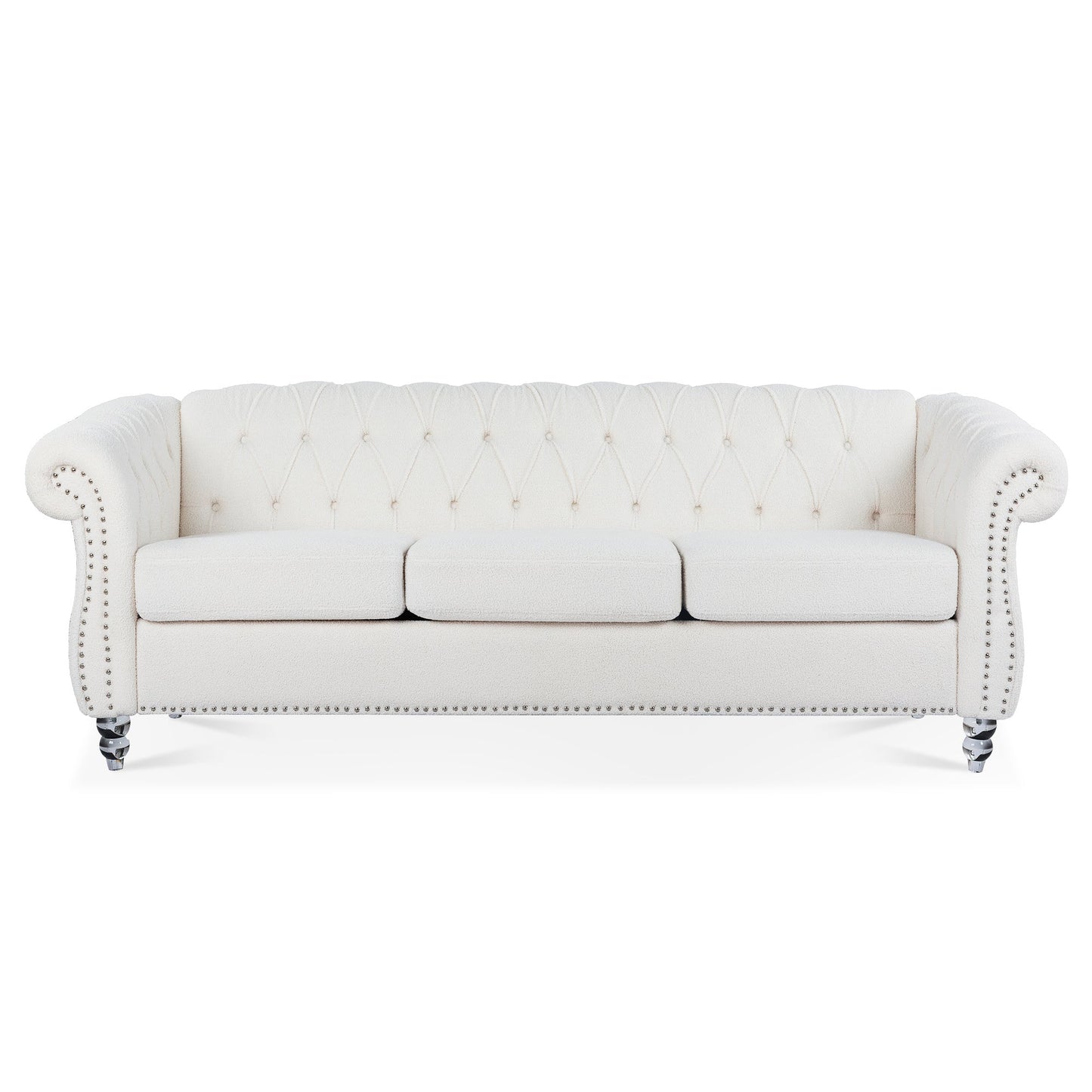 Rolled Arm Chesterfield 3 Seater Sofa