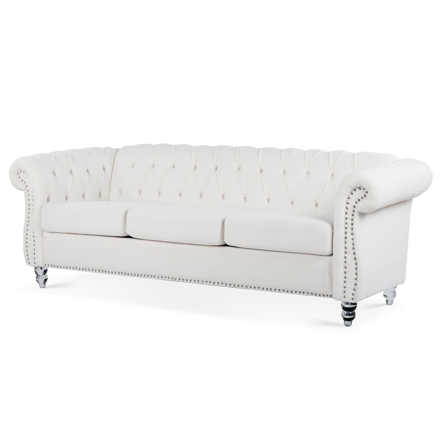 Rolled Arm Chesterfield 3 Seater Sofa