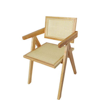 Rustic Natural Light Color Rattan Chair